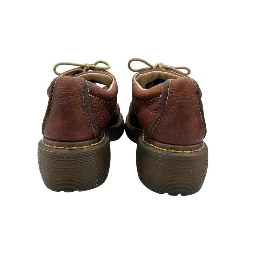 RARE DAISY Dr. Martens  Chunky Platform Brown
Leather 12280 Oxford Boot WMS Sz 8 - Picture 4 of 9